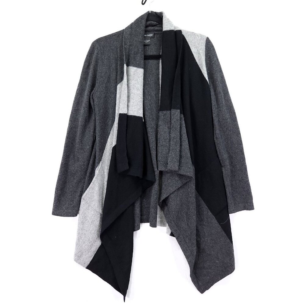Bloomingdale's Cashmere Cardigan Size Small Open Front Sweater Colorblock